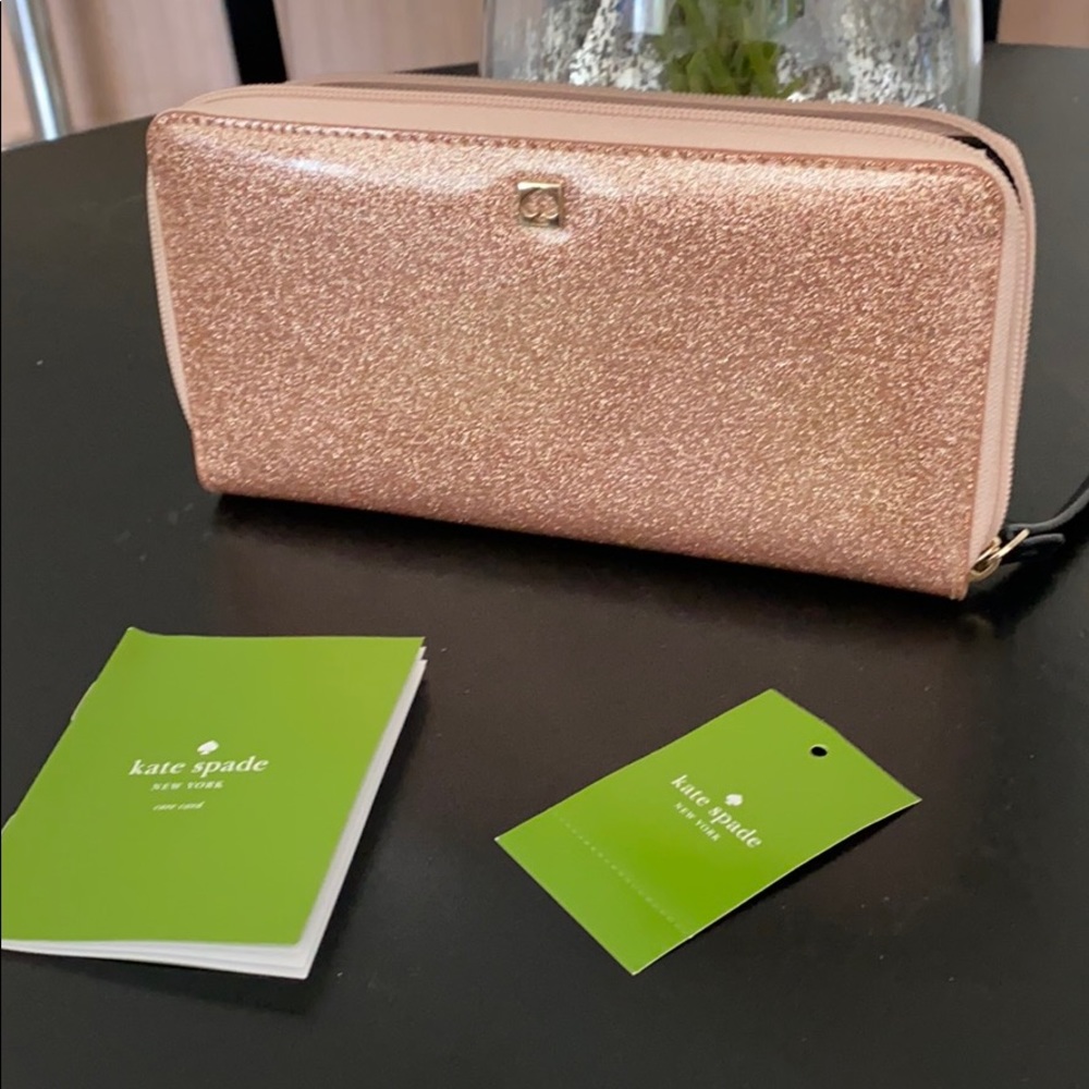 Rose Gold Kate Spade Large Wallet